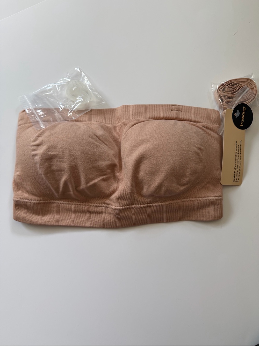 Truekind Convertible Strapless Wireless Bra Nude NWT